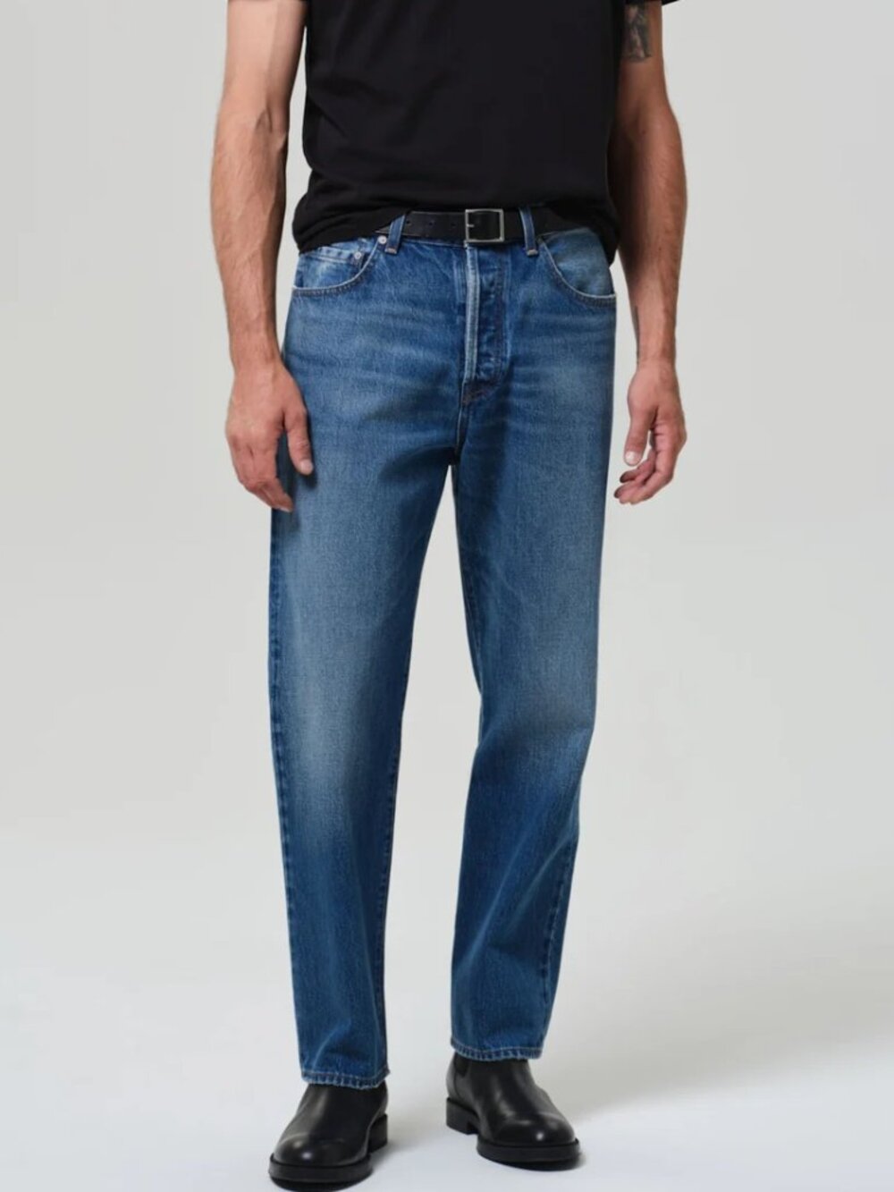 NWOT $298 CITIZENS OF HUMANITY BEAU STRAIGHT LEG DENIM JEANS IN MED. BLUE SZ W35